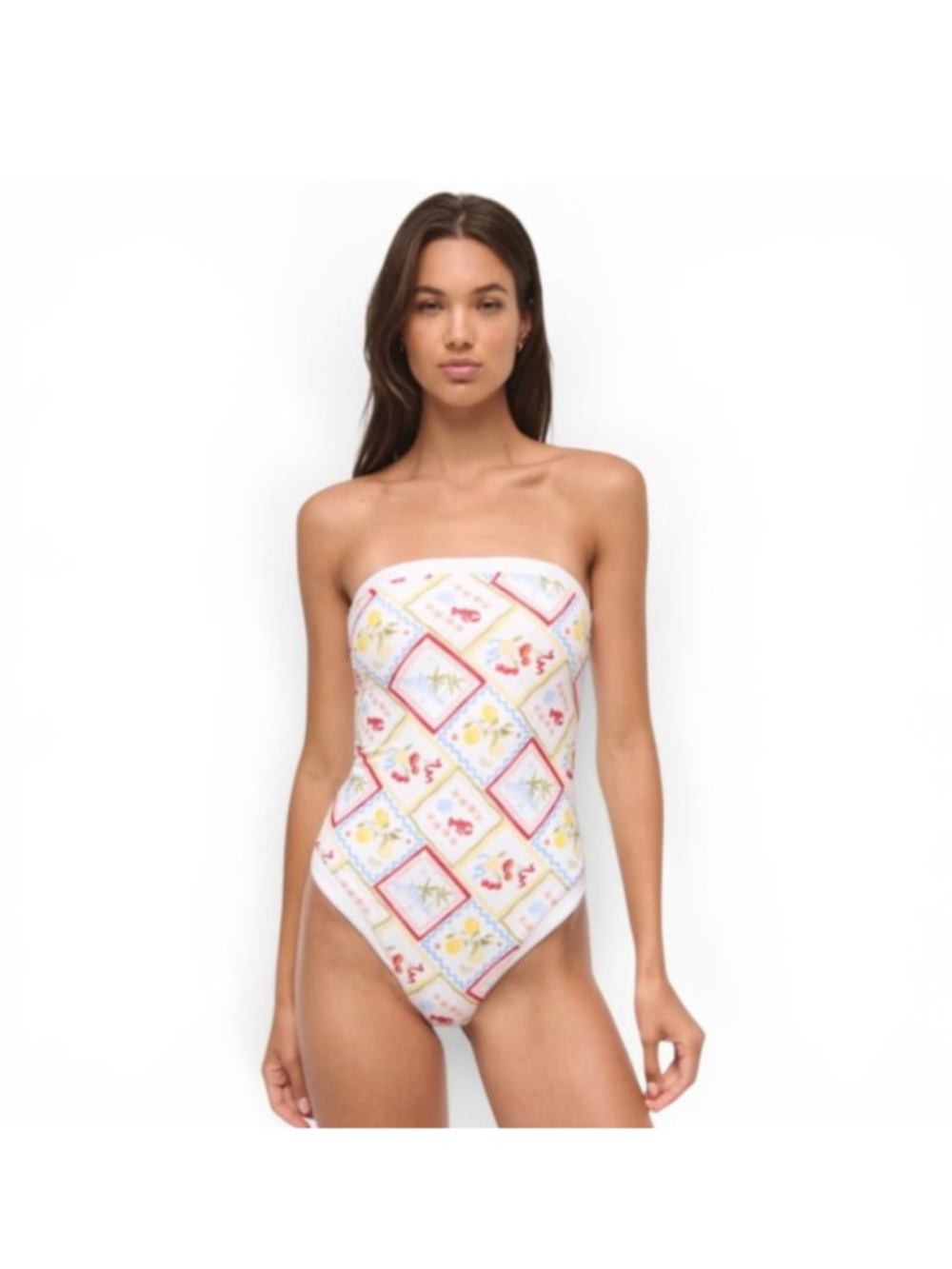 Abercrombie & Fitch Marina Coastal Print One Piece Swimsuit Sz L